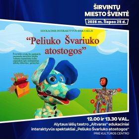 edukaciniai interaktyvūs spektakliai „Peliuko Švariuko atostogos“