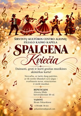 Kviečiam dainuoti, šokti ir kurti gražias muzikines akimirkas kartu!​